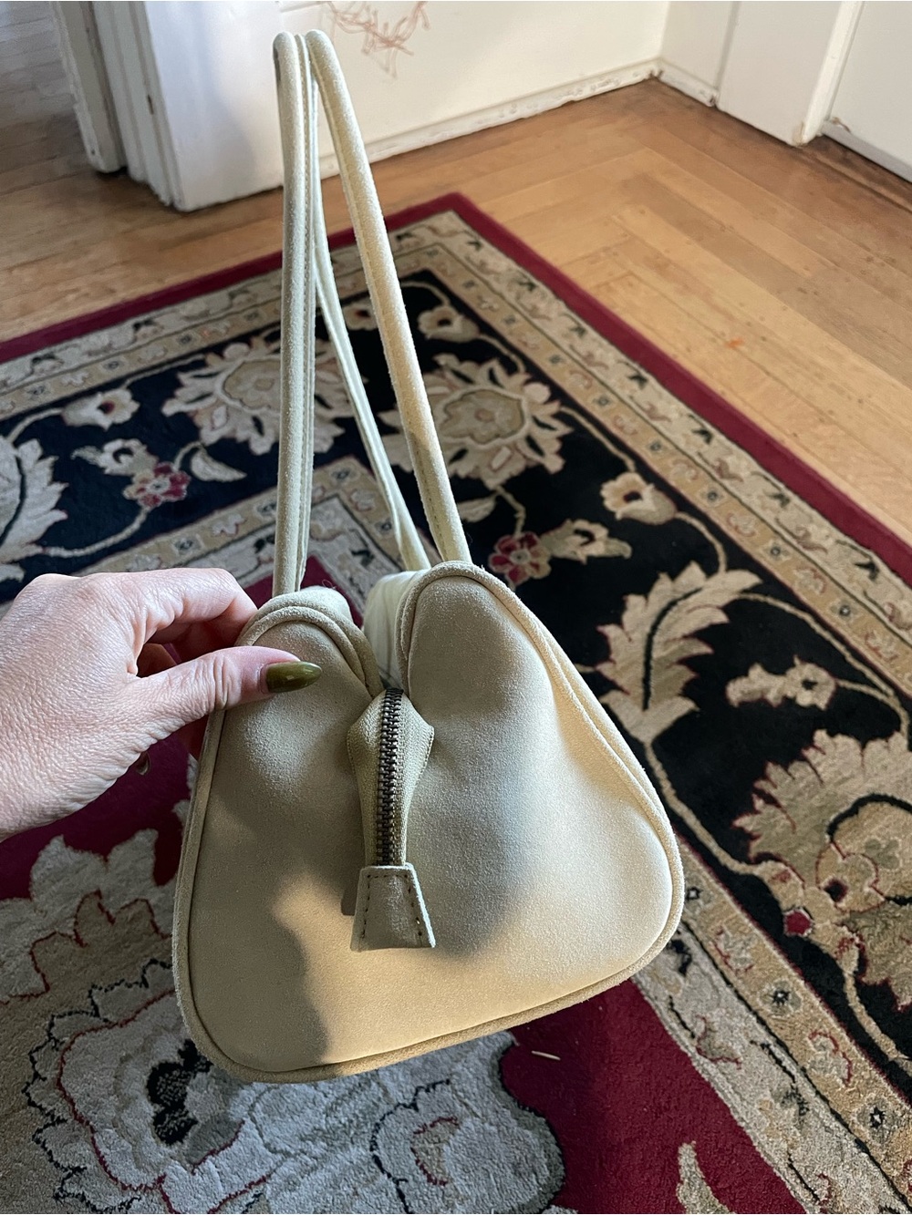 Free People Sierra Suede Shoulder Bag in Banana Cream - Picture 7 of 9